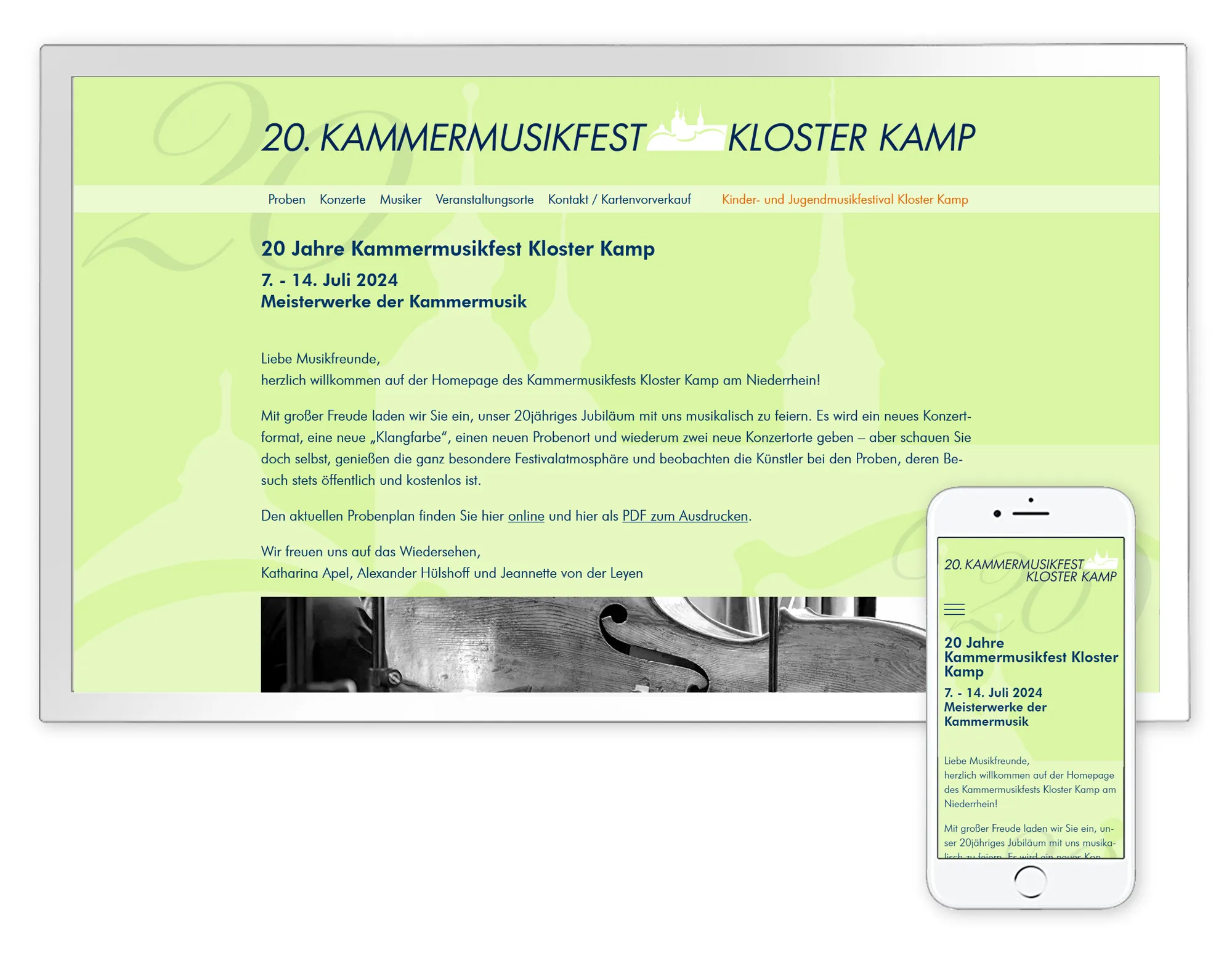 Homepage Screenshots